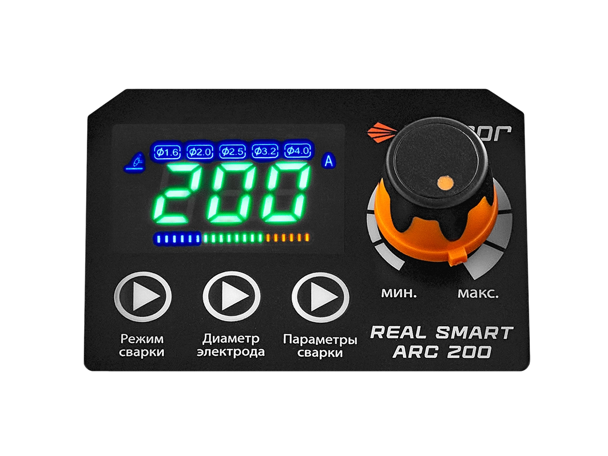 REAL SMART ARC 200 BLACK (Z28303) СВАРОГ Z28303 по лучшей цене с доставкой - интернет-магазин Прогрессивные решения